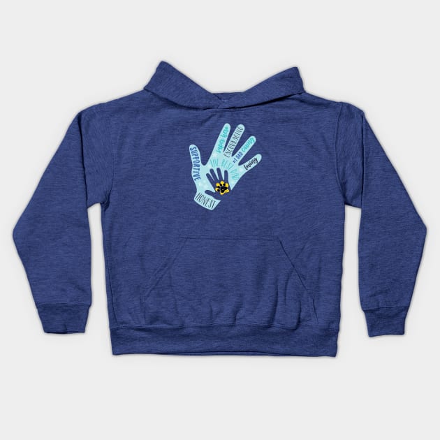 The Best Dad - Supportive Kids Hoodie by Owl Canvas